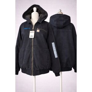 NWT Carhartt Womens XXL Black Sierra Sherpa Lined Hooded Jacket 100815-001